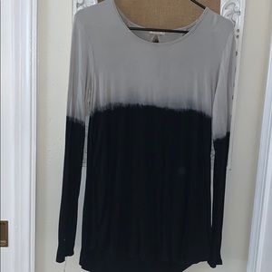 Boutique Black and Grey Tie Dye Tunic